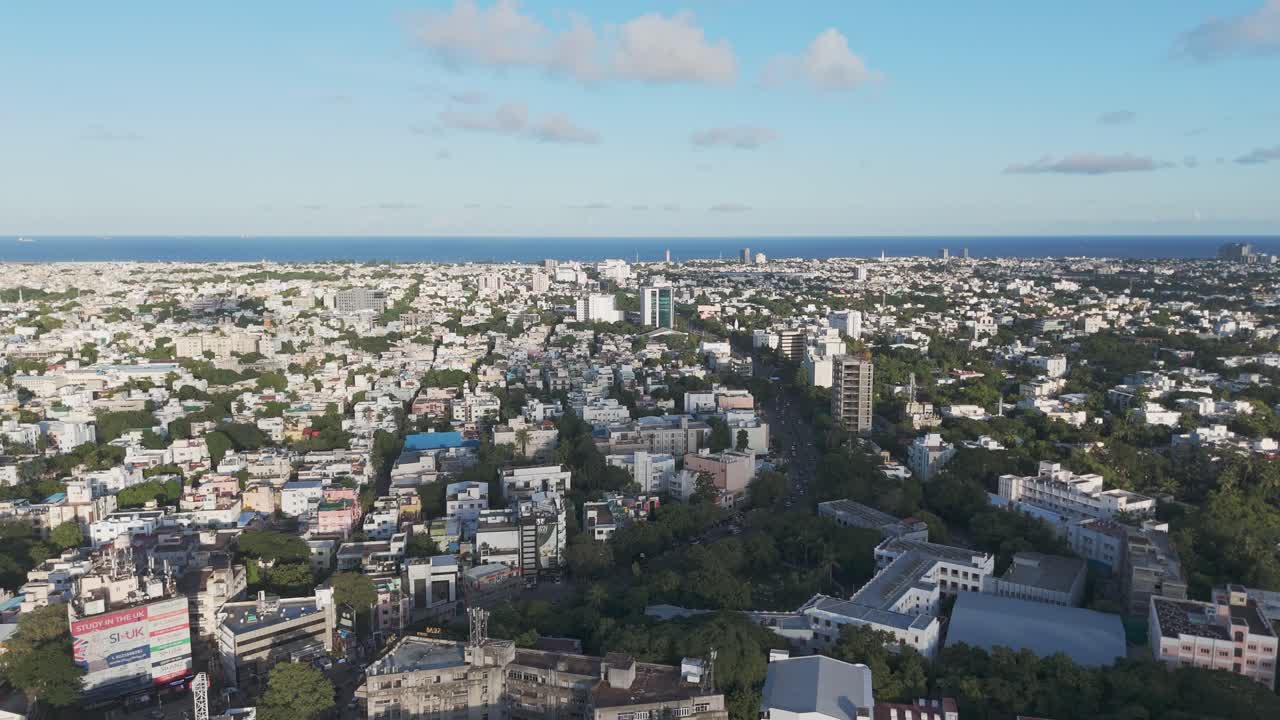 Toàn cảnh thành phố Chennai, Ấn Độ từ trên không