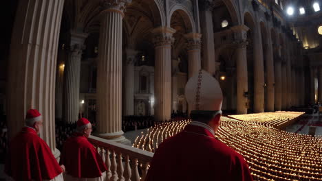candlelight ceremony in a cathedral