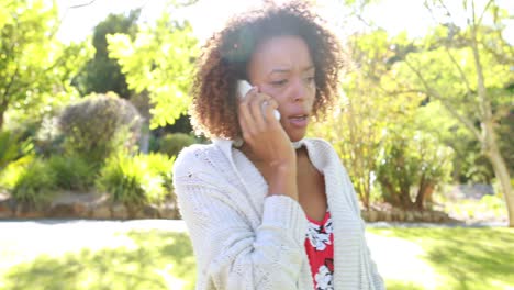 woman talking on mobile phone