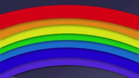 animation of rainbow waving on dark blue background