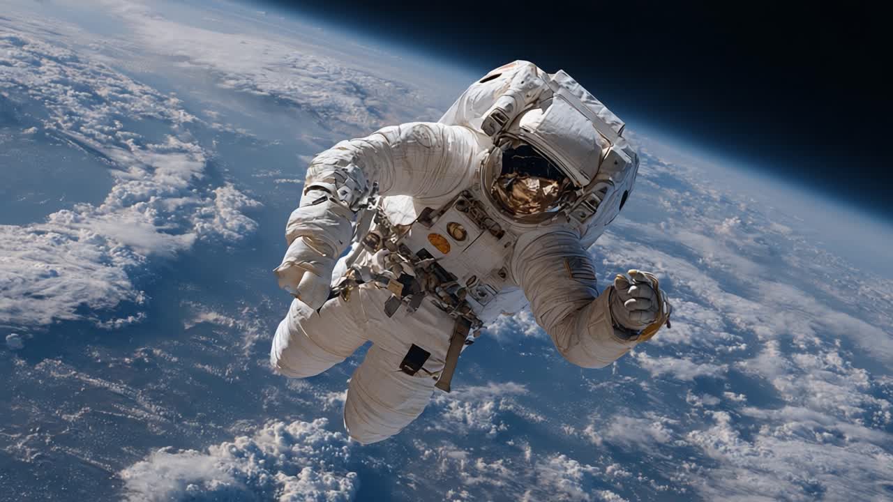 An Astronaut Float in Space Capturing the Wonders of Earth Below: Exploring the Beauty of the Universe from the Cosmic Perspective