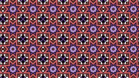 seamless tile pattern animation with floral signs. panning