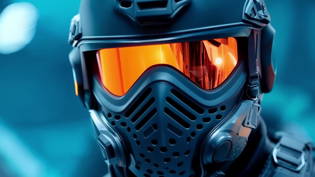 방독면과 고글을 쓴 남자