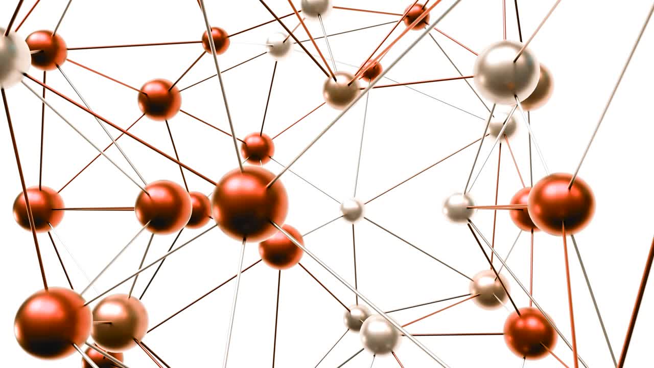 estructura molecular futurista de 4k.