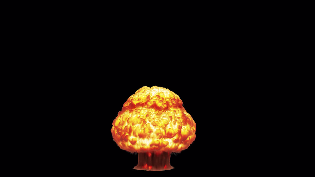 explosión nuclear con canal alfa
