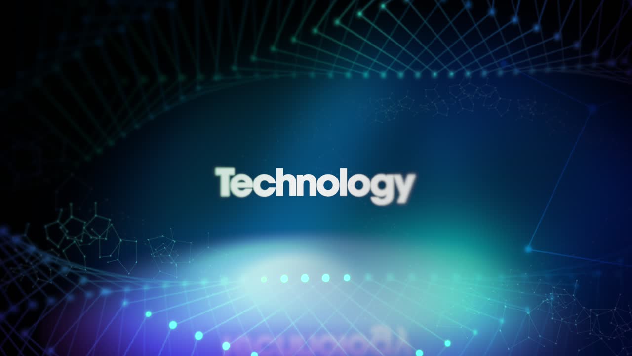 tecnología flujo gráfico título tecnología azul gráfico