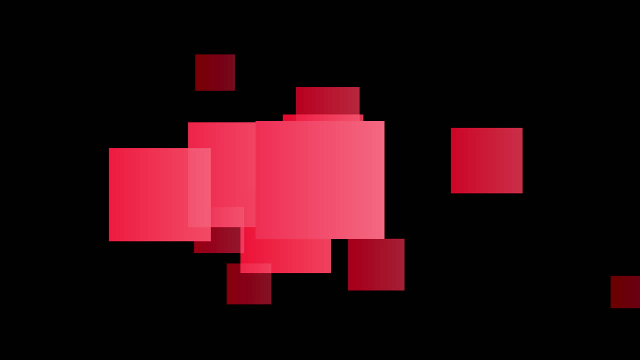 animación de un edificio cuadrado rojo a una nube de muchos