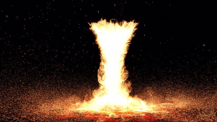 Fire waterfall with alpha channel