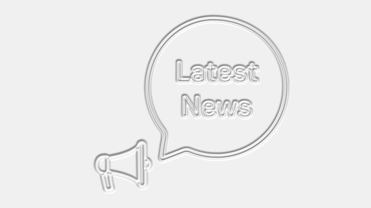 Megaphone with speech bubble in 3d style on white background. 5 days to go text. Loudspeaker. 4K video motion graphic