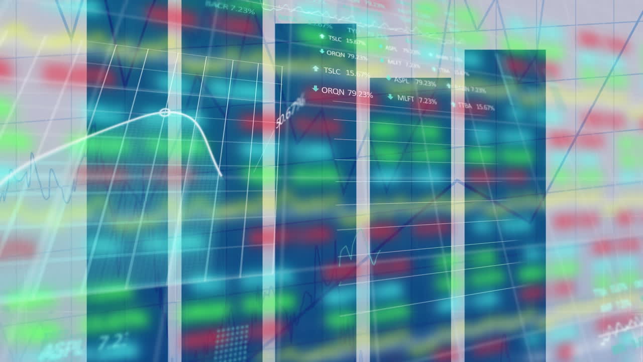 animación de las estadísticas y el procesamiento de datos financieros en la red