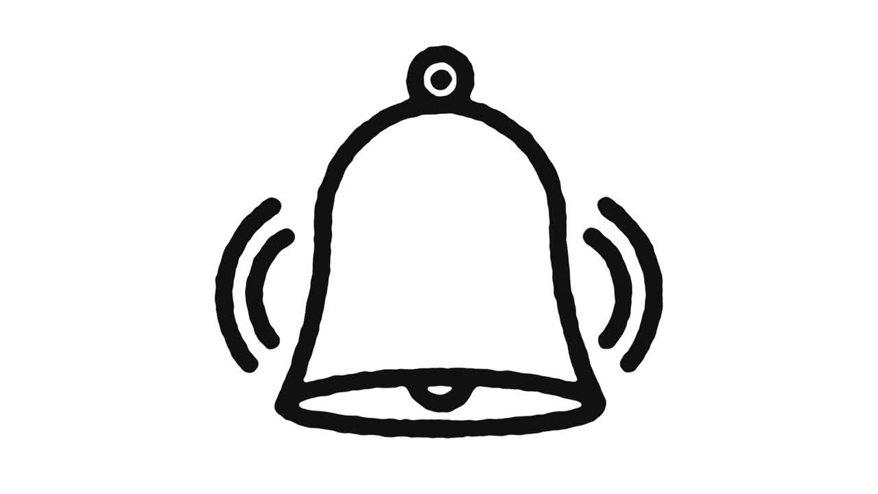 알람 아이콘 애니메이션 영상 및 알파 채널