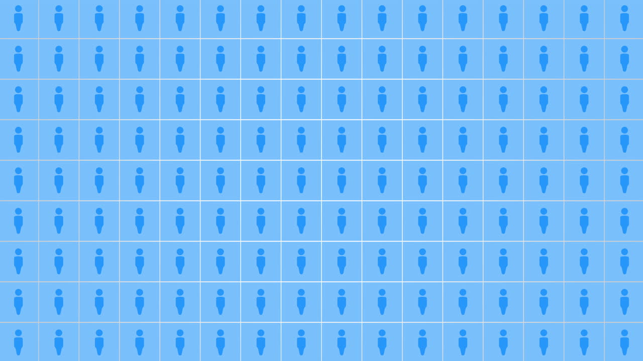 patrón de iconos de redes sociales de personas en gradiente azul