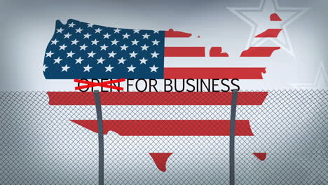 conceptual borders animation for business opening