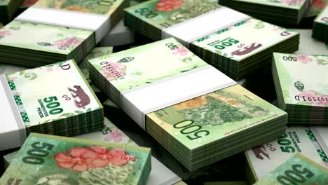 stack of argentinian pesos