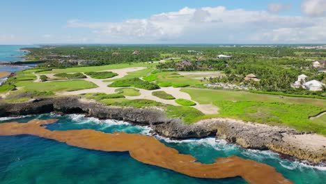 scenic corales golf course on caribbean coastline