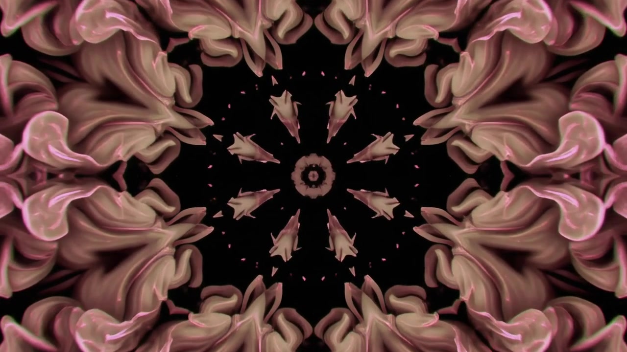 Abstract Pink and Brown Kaleidoscope Pattern Animation