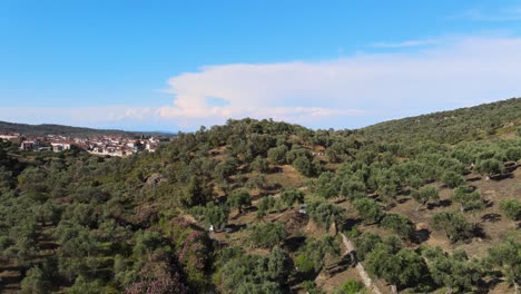 El-Acueducto-Romano-Ubicado-En-Moria,-Lesbos,-Grecia