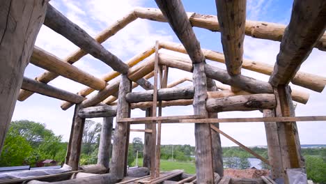 construcción de cabañas de madera