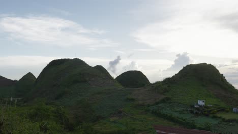 scenic panoramic view of the green hills in the osmeña mountain peak in the philippines