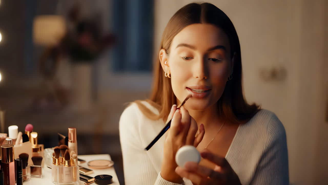 tutoriales para mujeres que se aplican maquillaje