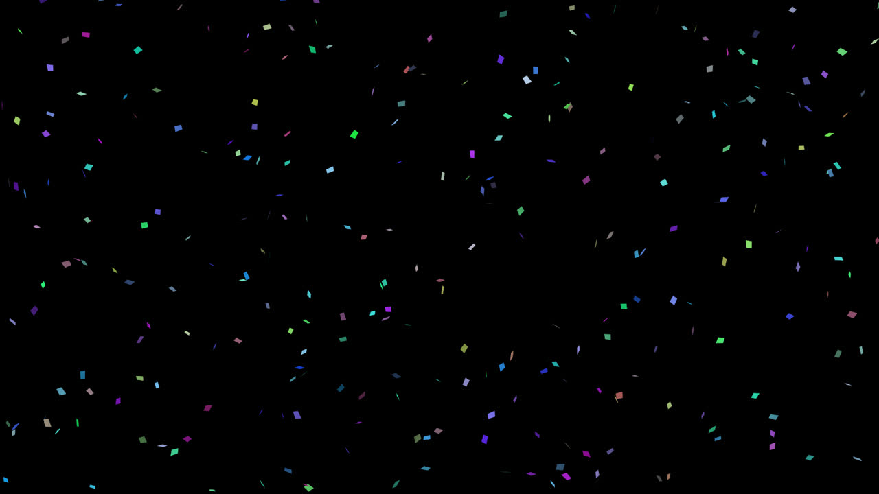 검은색 배경 에 있는 다채로운 콘페티