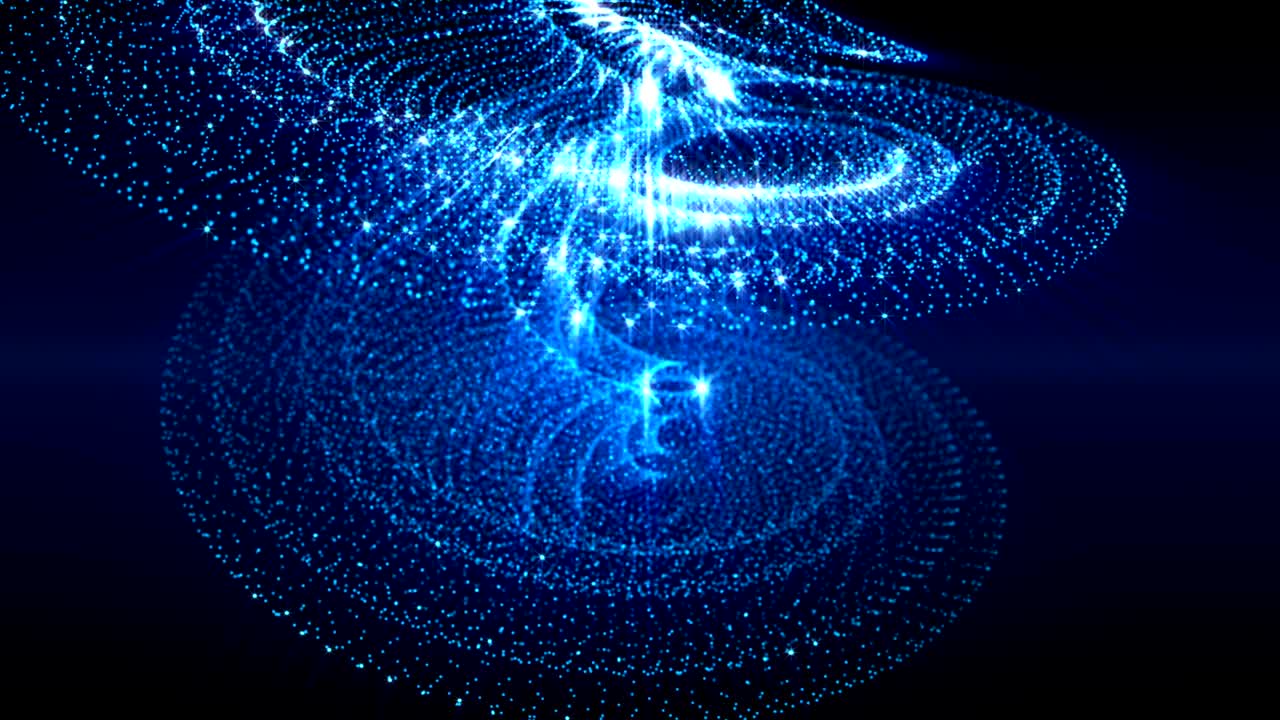 4k Blue Particle seamless abstract move background
