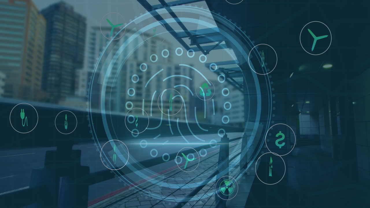 기차 플랫폼에서 사이버 보안 데이터 처리의 애니메이션