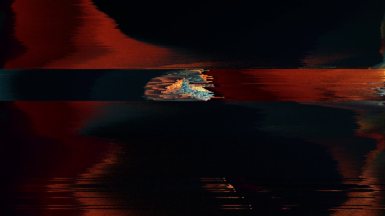 animación de pixelado abstracto con efectos de glitch y clasificación de píxeles.