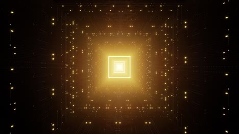 yellow glittering square tunnel vj loop