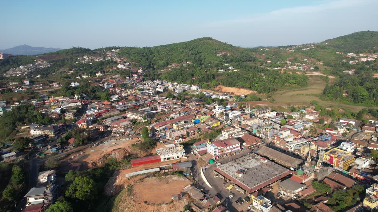Aerial city view of Madikeri