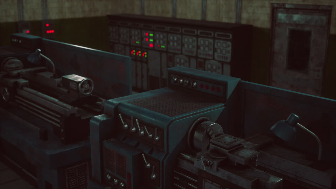 지난 세기에 만들어진 빈티지 금속 가공 기계