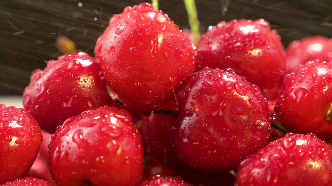 열매가 물에 떨어집니다.