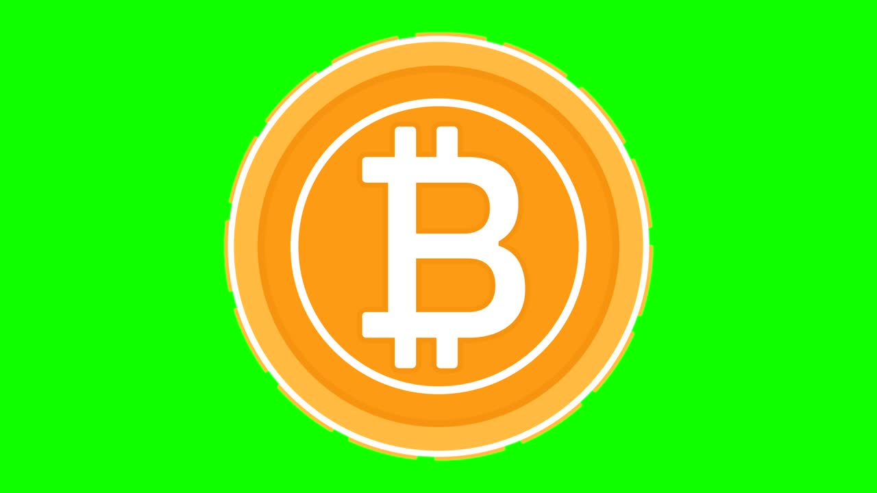 Cripto currency Bitcoin coin looped rotate. Seamless video.