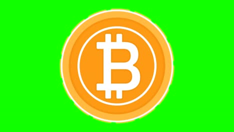 moneda criptográfica moneda de bitcoin en bucle girar. video sin fisuras.