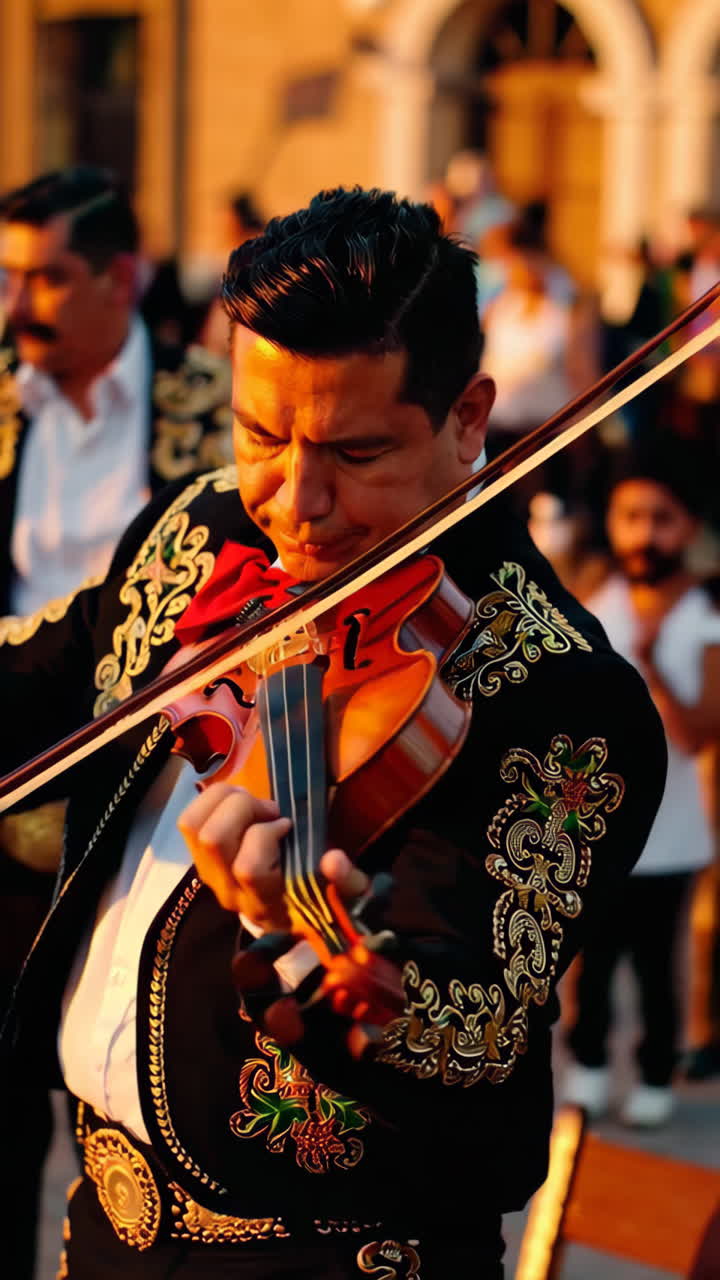 Mariachi Performance in a Mexican Square