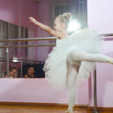 ballet. cute ballerina dancing in the studio. beautiful young dancer. a ballerina is posing.