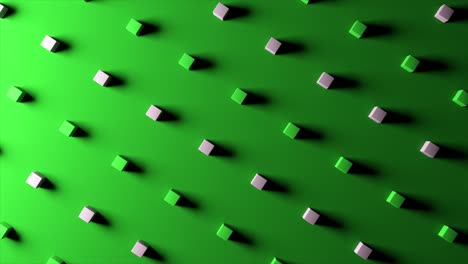 patrón abstracto de cubos en fondo verde