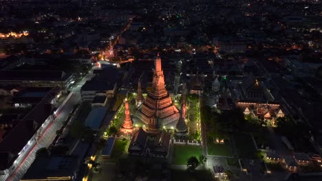 wat arun temple drone footage