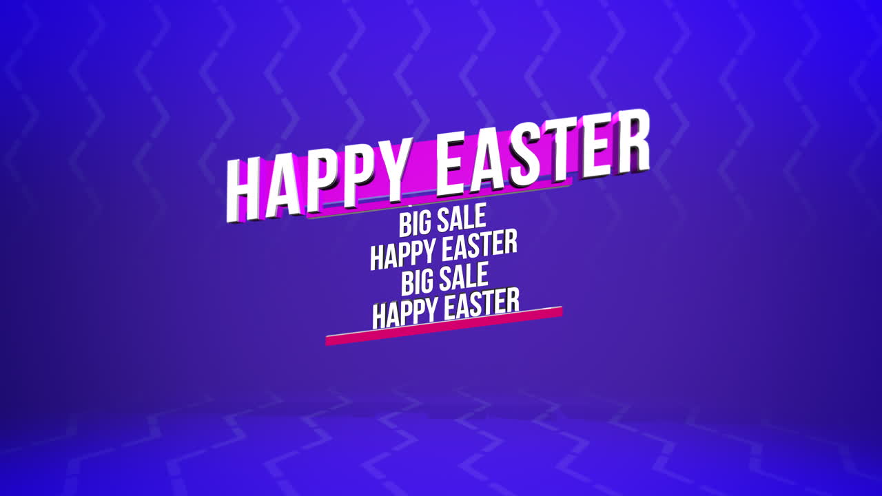 Happy Easter sale on a blue and purple background