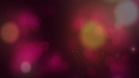 animation of particles and multicolored lens flares over black background