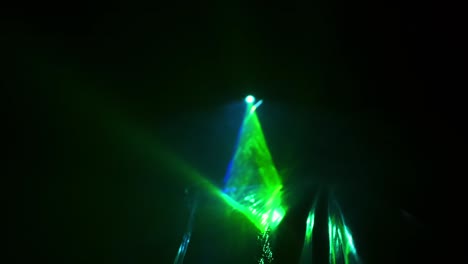 abstract shapes create light of different colors.