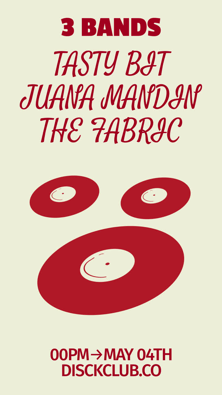 Concert Poster for 3 Bands at The Fabric