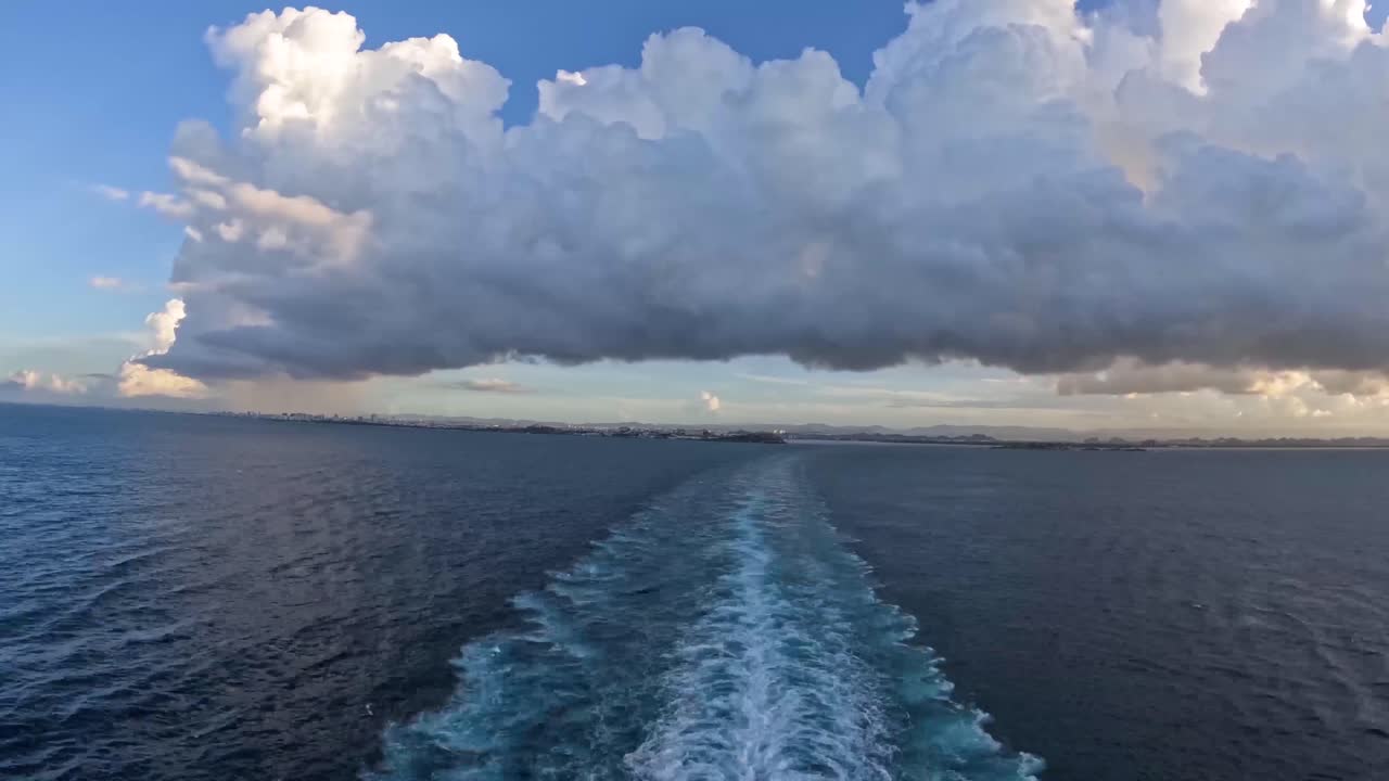 San Juan, Puerto Rico, time lapse sailing out from the old port.