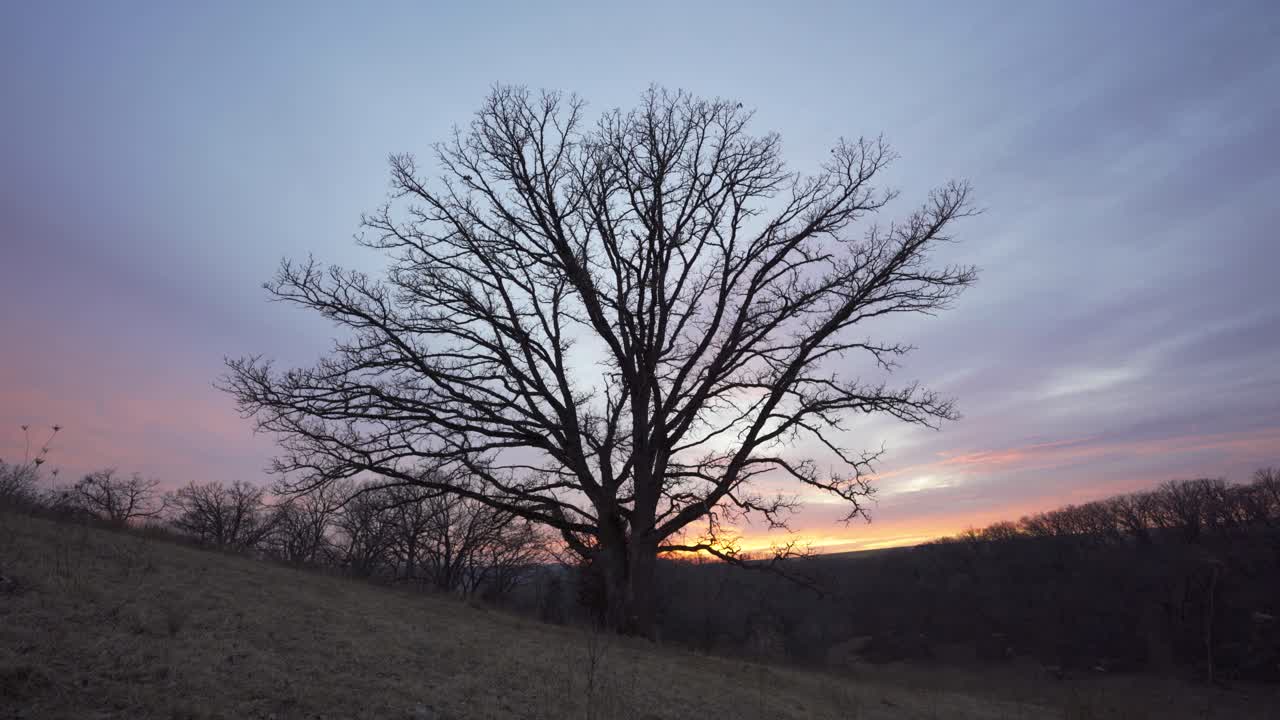 Sunset in rural Wisconsin during spring.