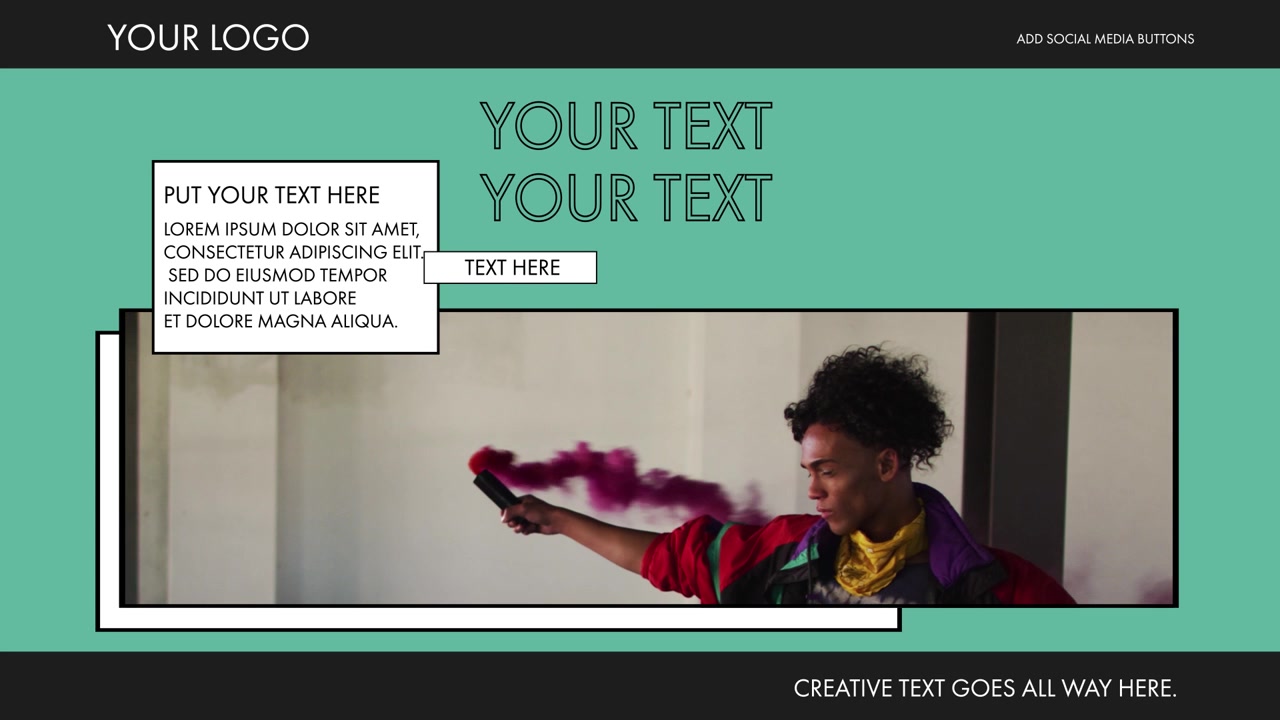 Dynamic Video Template Featuring Young Person Holding Smoke Flare