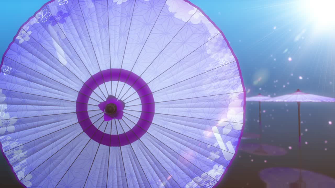 일본어 중국어 우산 우산 루프 애니메이션