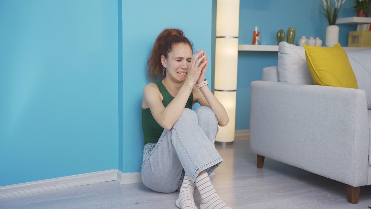 심리적 문제가 있는 여성입니다.