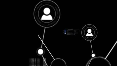 connecting people on the internet network - abstract social network connections - flight up digital network animation