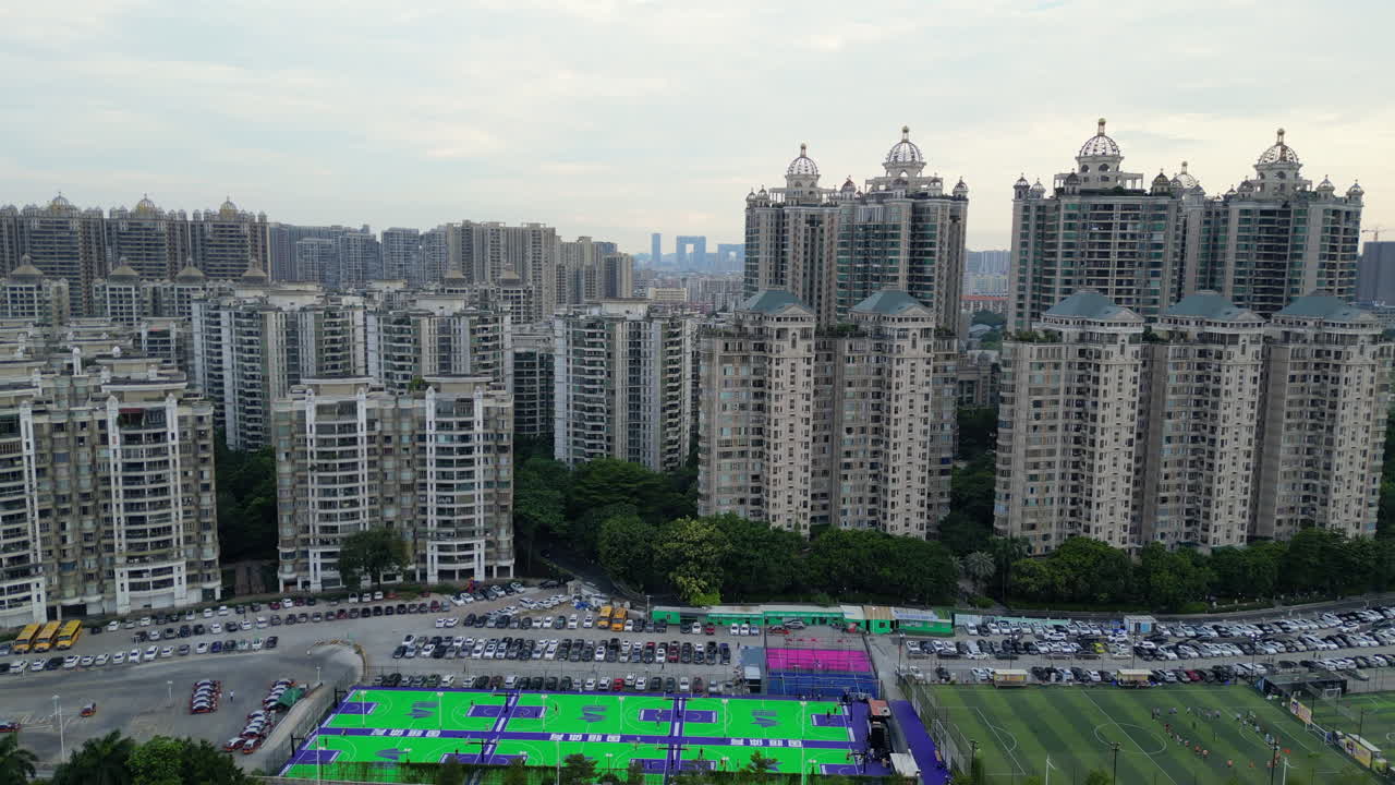 edificios de apartamentos envejecidos en la ciudad de guangzhou china seguimiento en