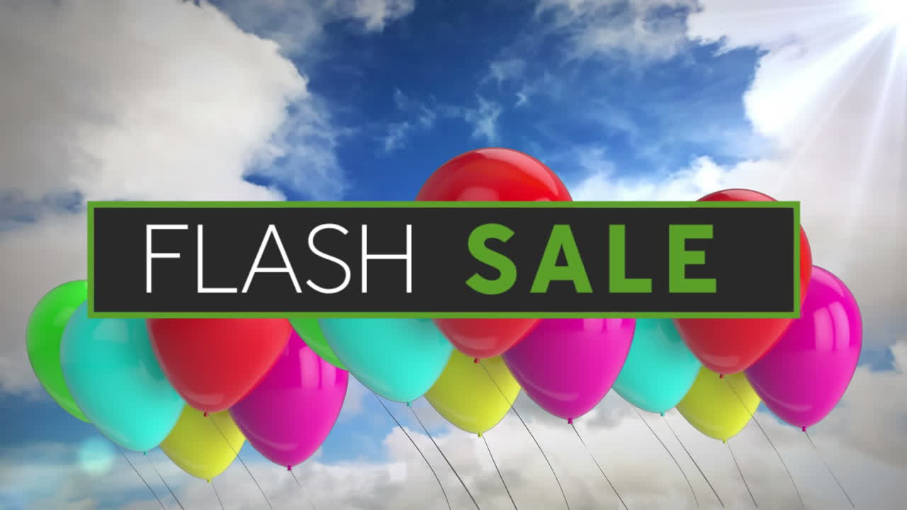 풍선 을 가진 플래시 판매 그래픽
